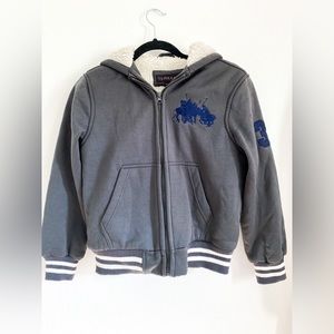 Gray U.S POLO ASSN. Sherpa-lined jacket